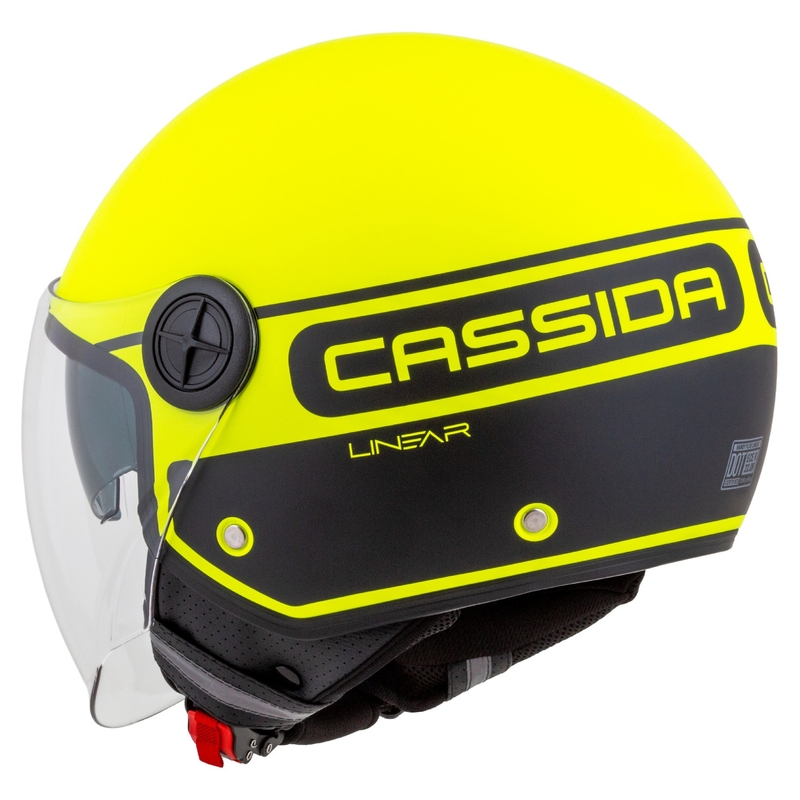 Otvorena motociklistička kaciga Cassida Handy Plus Linear fluo žuto-crna