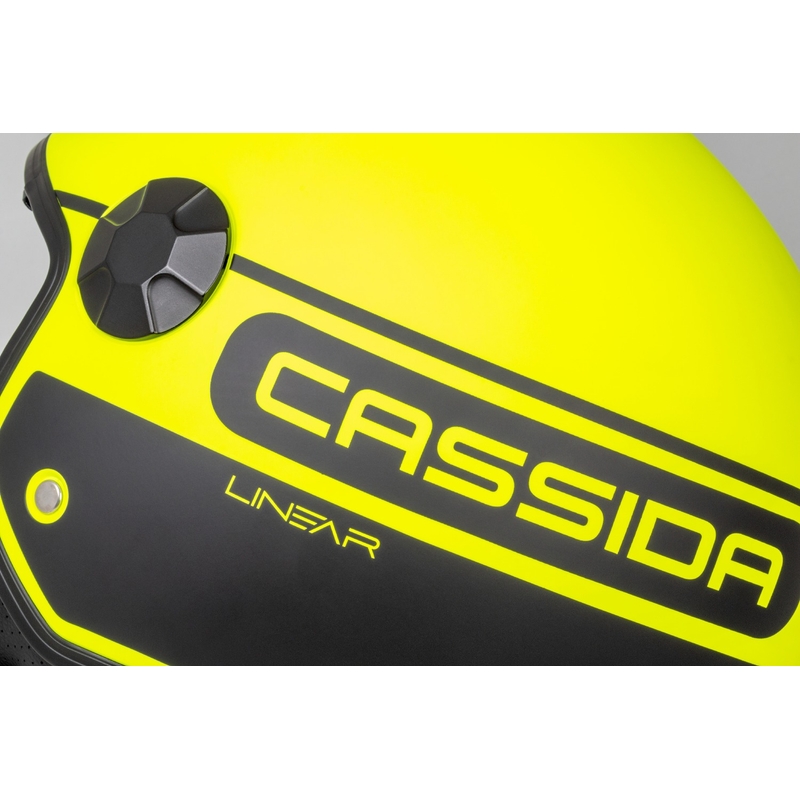 Otvorena motociklistička kaciga Cassida Handy Plus Linear fluo žuto-crna