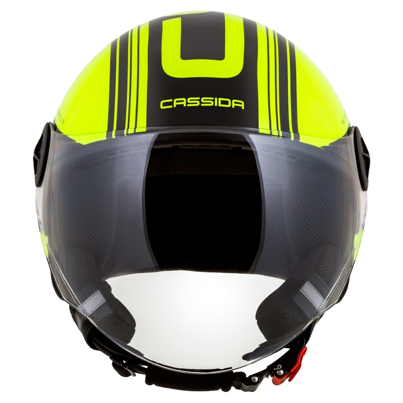 Otvorena motociklistička kaciga Cassida Handy Metropolis Safety fluo žuto-crna-reflektirajuća siva