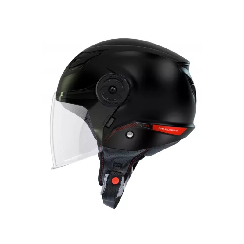 Dječja otvorena motoristička kaciga MT Lite Solid black
