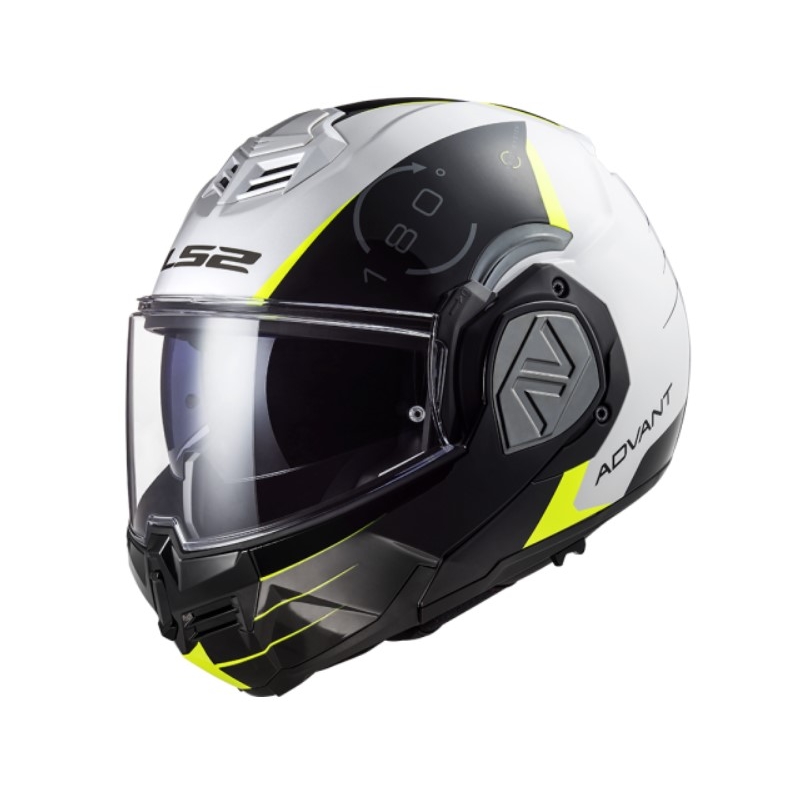 Preklopna motociklistička kaciga LS2 FF906 Advant Codex 06 crno-bijela-fluo žuta