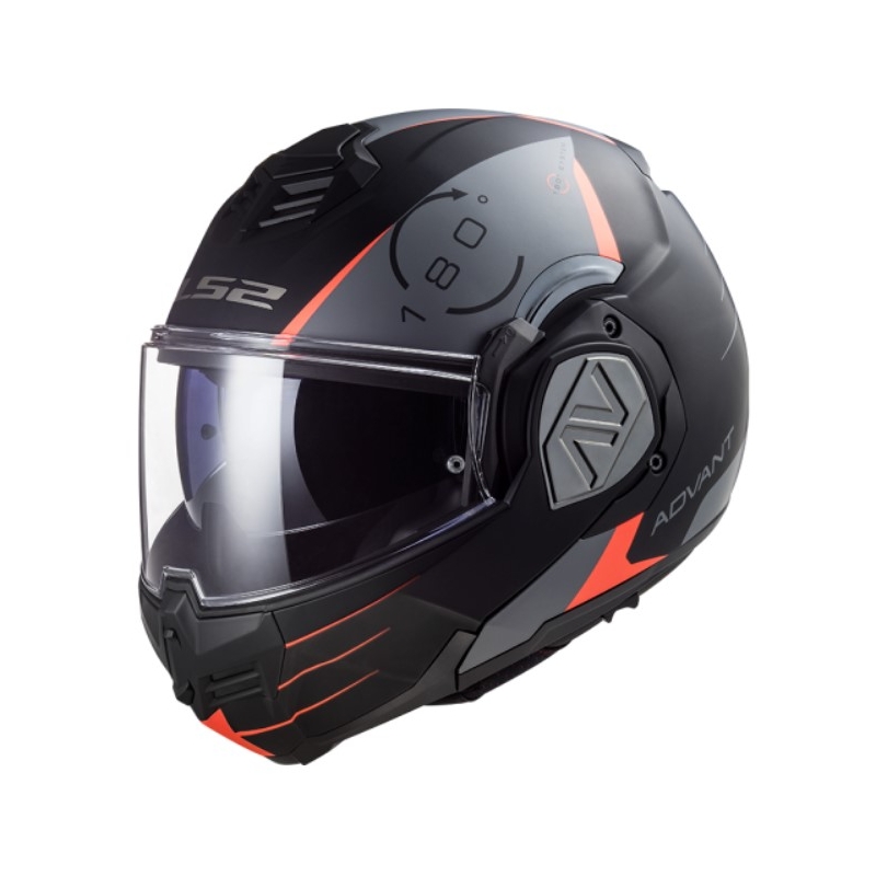 Preklopna motociklistička kaciga LS2 FF906 Advant Codex 06 crveno-crno-sivo-titan