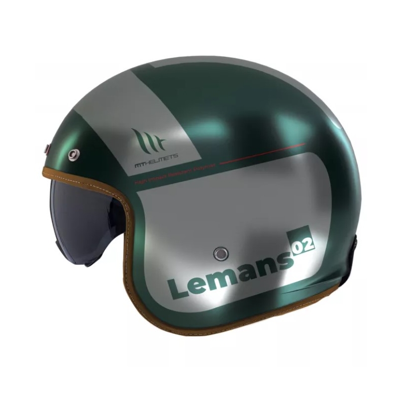 Otvorena motociklistička kaciga MT LeMans 2 SV Quality C2 zeleno-siva