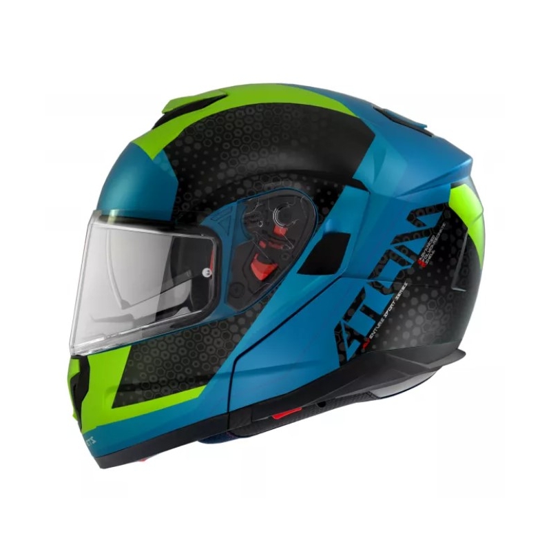 Motociklistička kaciga na preklop MT Atom SV Adventure A7 crno-zeleno-plava