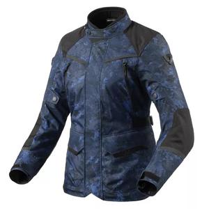 Ženska motoristička jakna Revit Voltiac 3 H2O camo plava výprodej
