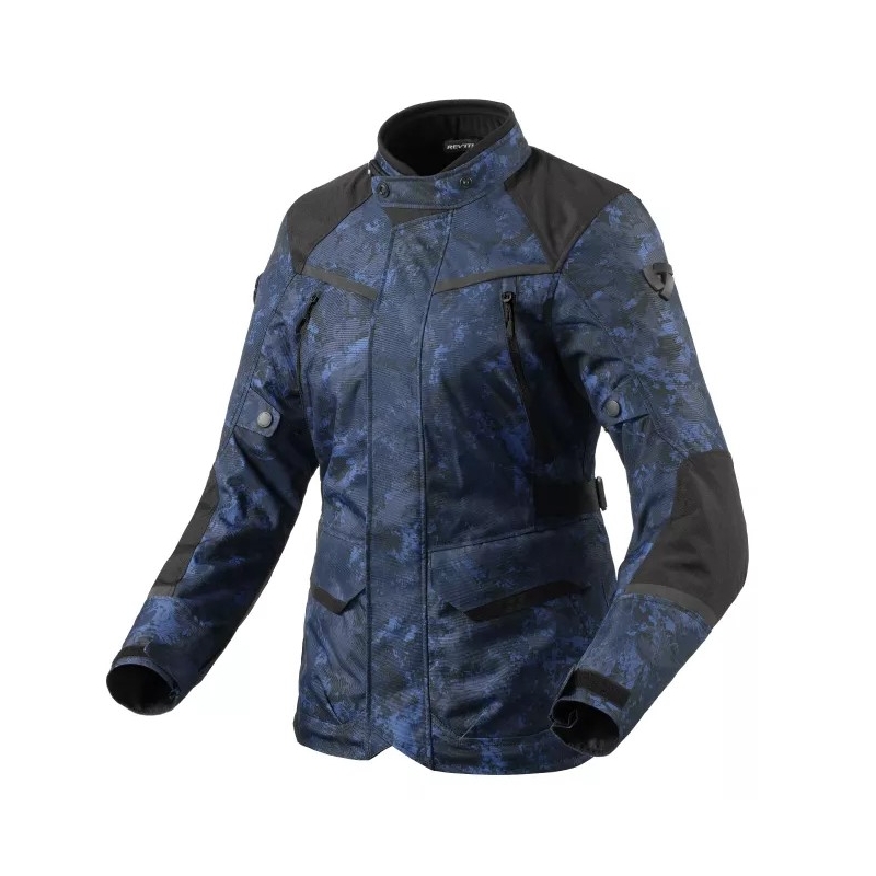 Ženska motoristička jakna Revit Voltiac 3 H2O camo plava rasprodaja