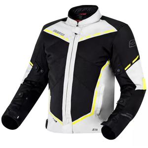 Motociklistička jakna Ozone Jet II sivo-crna-fluo žuta