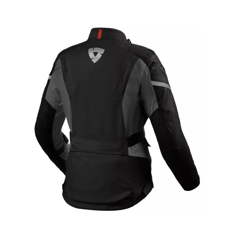 Ženska motoristička jakna Revit Horizon 3 H2O crno-crvena