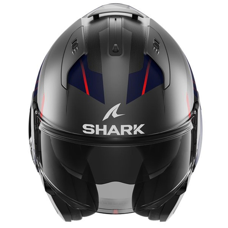 Kaciga na preklop SHARK EVO-ES Kryd crna-crvena-tamnoplava