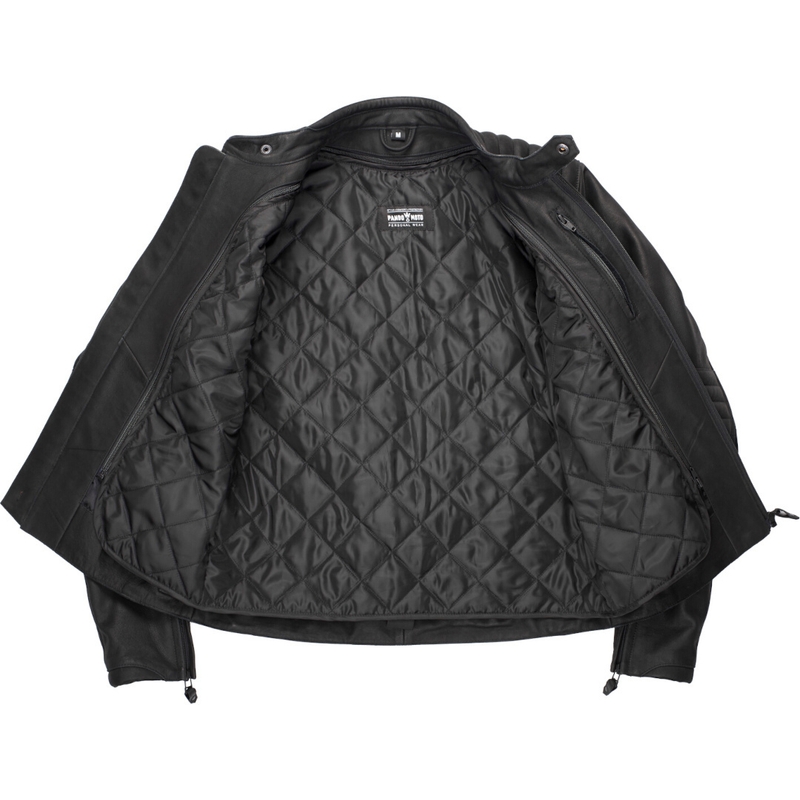 Kožna motociklistička jakna PANDO MOTO Tatami LT 01 crna rasprodaja