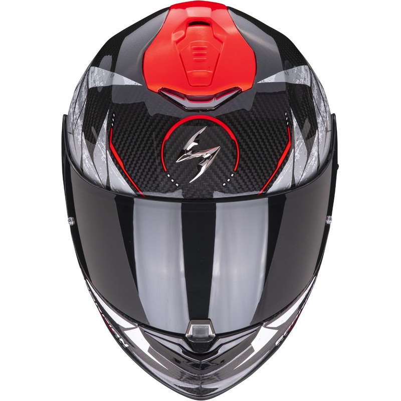 Integralna kaciga Scorpion EXO-1400 EVO Carbon Air Aranea crno-fluo crvena