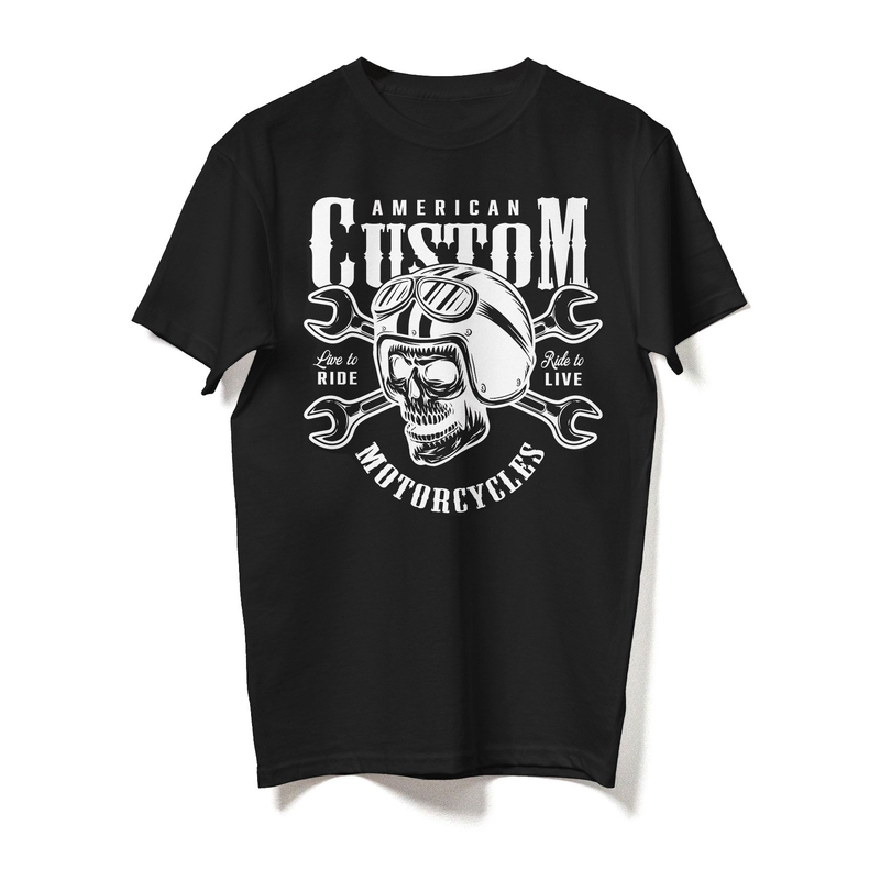 Crnih majica kratkih rukava RSA American Custom Motorcycles rasprodaja