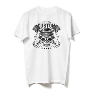 Bijele majice kratkih rukava RSA American Custom Skull rasprodaja