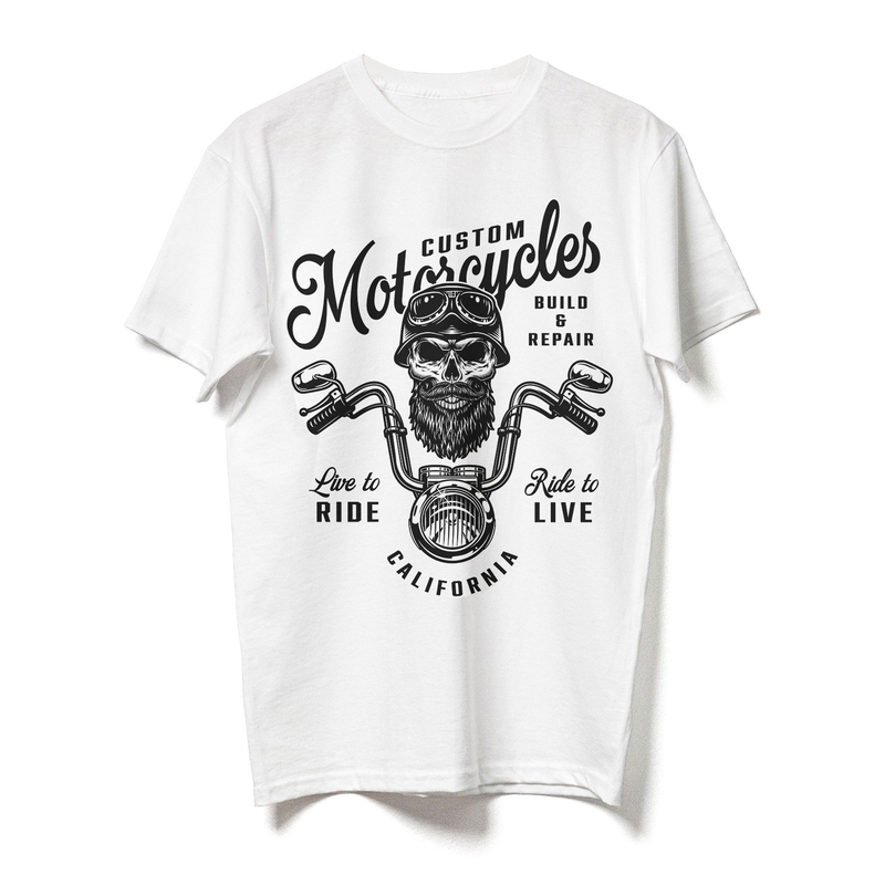 Bijelih majica kratkih rukava RSA Custom Motorcycles rasprodaja