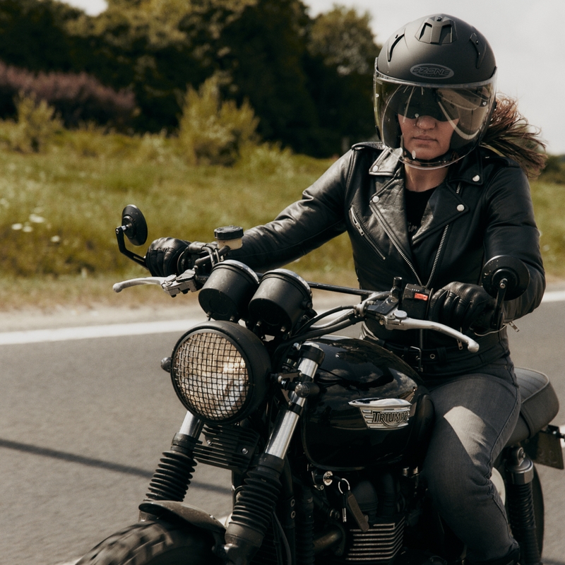 Ženska motoristička jakna Ozone Ramones crna