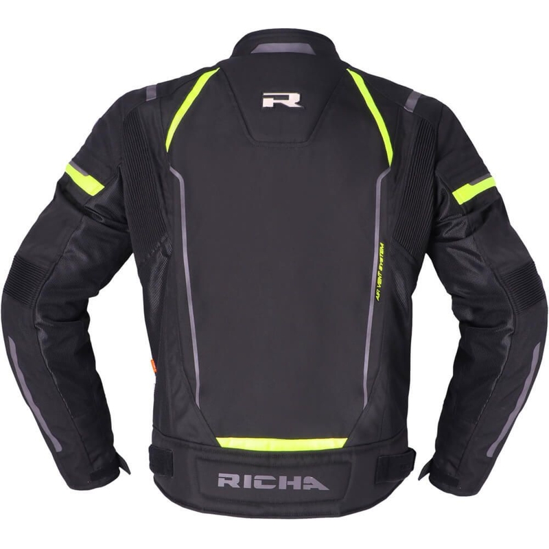 RICHA Airstream 3 crno-fluo žute motociklističke jakne rasprodaja
