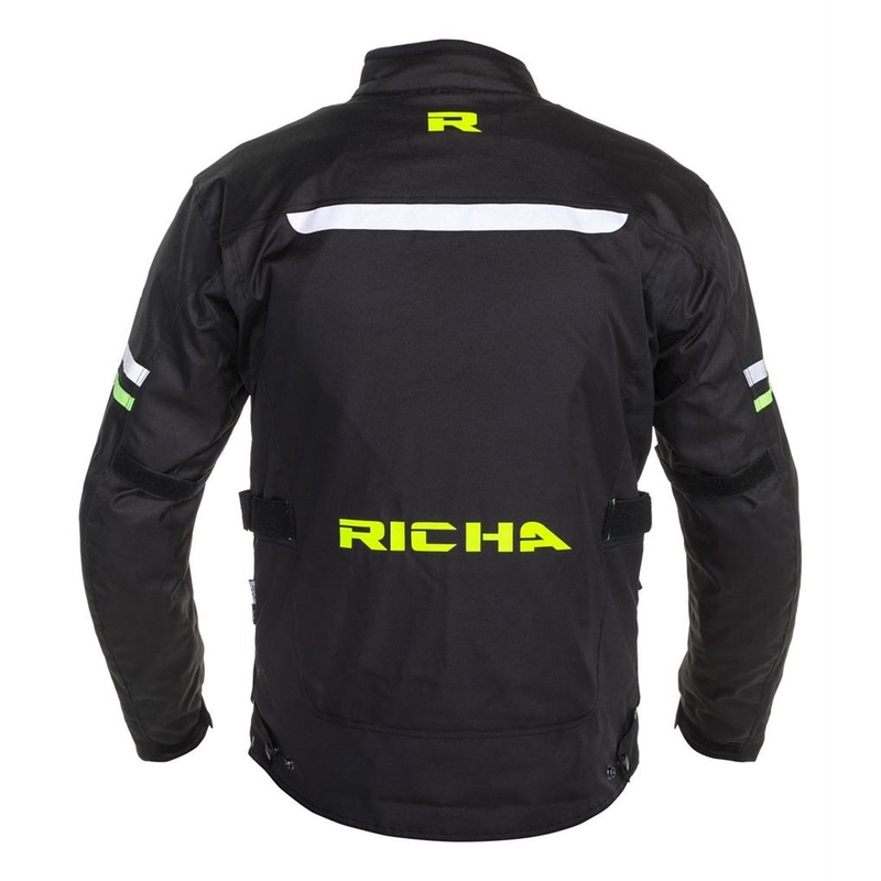 RICHA Buster WP Duga crno-fluo žuta motoristička jakna rasprodaja