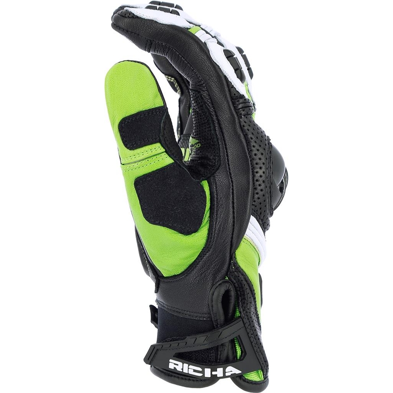 RICHA Stealth motociklističke rukavice crno-bijelo-zelene rasprodaja