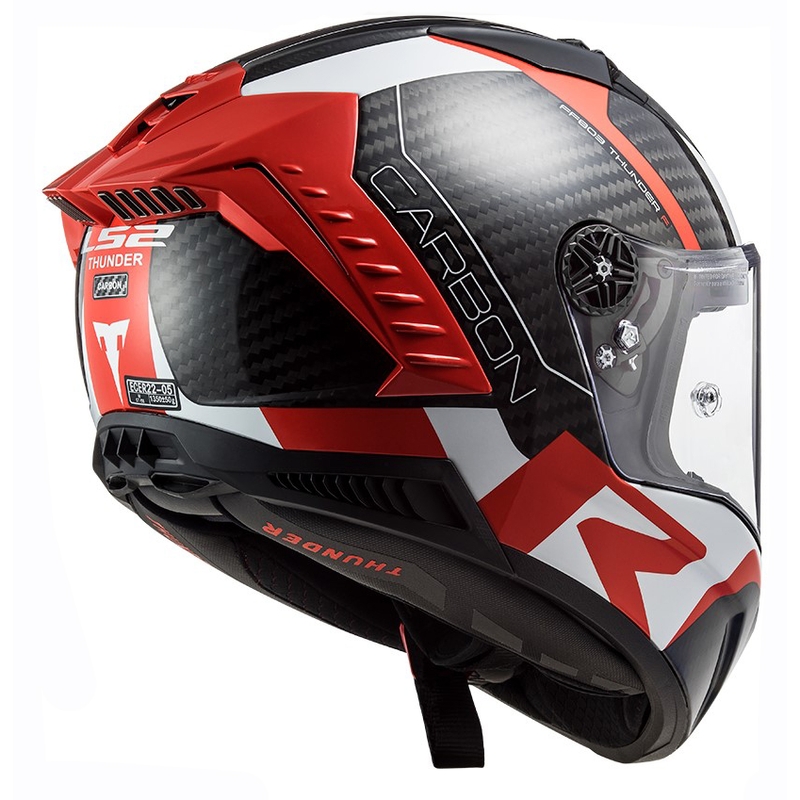 Integralna motociklistička kaciga LS2 FF805 Thunder C Racing1 crno-bijelo-crvena