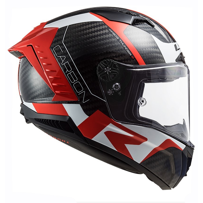 Integralna motociklistička kaciga LS2 FF805 Thunder C Racing1 crno-bijelo-crvena