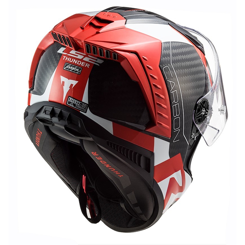 Integralna motociklistička kaciga LS2 FF805 Thunder C Racing1 crno-bijelo-crvena