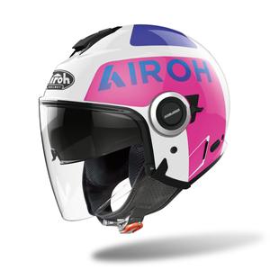 Airoh Helios Up 2022 otvorena motoristička kaciga bijelo-plavo-roza
