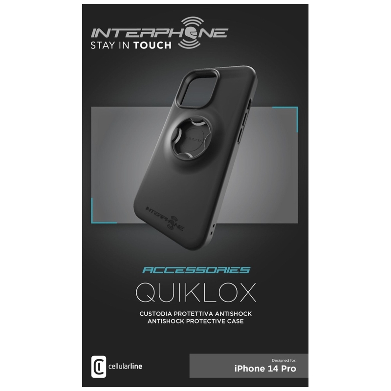 Zaštitna maska Interphone QUIKLOX za Apple iPhone 14 Pro crna