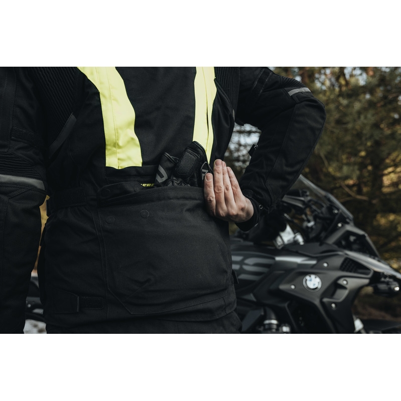 Motociklistička jakna Rebelhorn Hardy II crno-fluo žuta rasprodaja