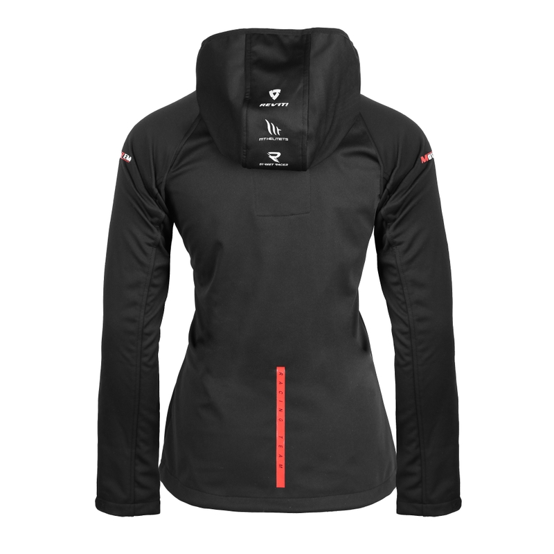 Ženska softshell jakna MotoZem Racing Team crno-crvena