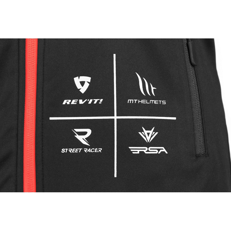 Ženska softshell jakna MotoZem Racing Team crno-crvena