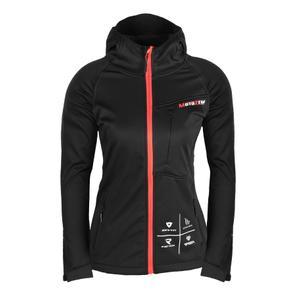Ženska softshell jakna MotoZem Racing Team crno-crvena