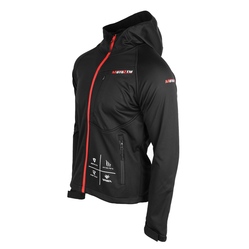 Softshell jakna MotoZem Racing Team crno-crvena