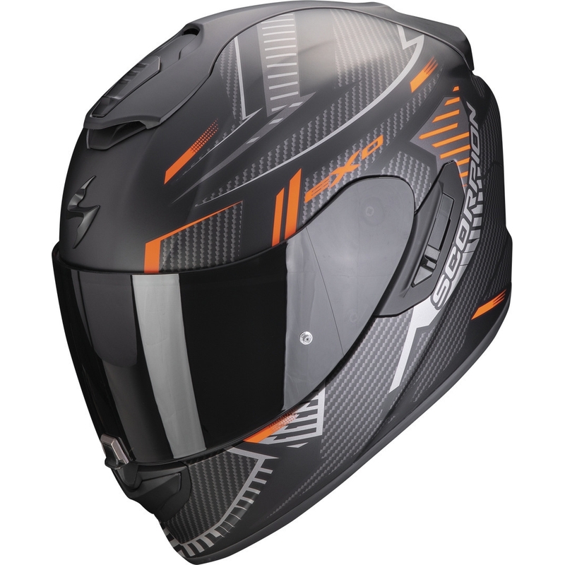 Integralna motociklistička kaciga Scorpion EXO-1400 EVO Air Shell crno-narančasta mat