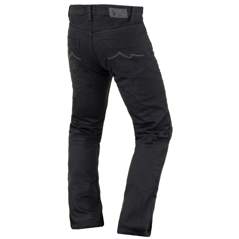 Motorističke traperice SCOTT Denim Stretch crne