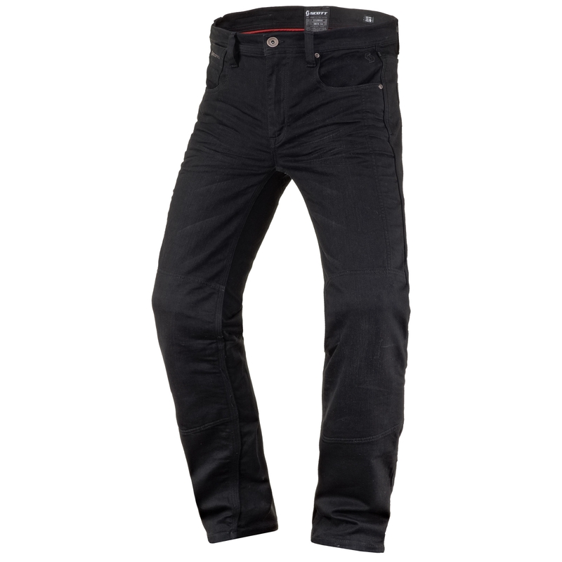 Motorističke traperice SCOTT Denim Stretch crne