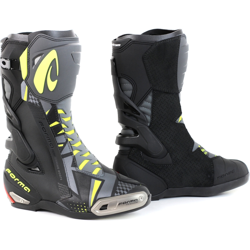 Motorističke čizme Forma Phantom crno-sive-fluo žute