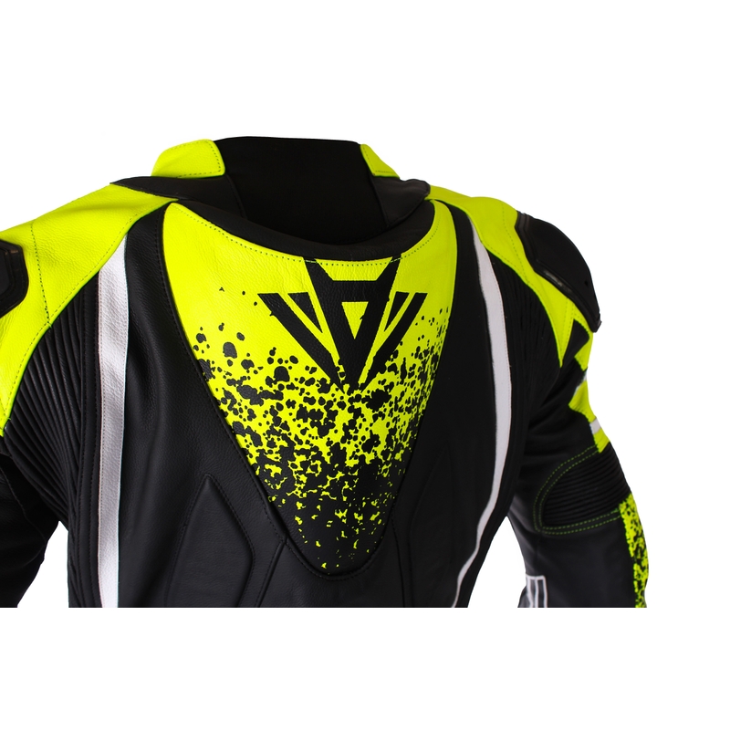 Motociklističko odijelo RSA GT2 crno-bijelo-fluo žuto rasprodaja