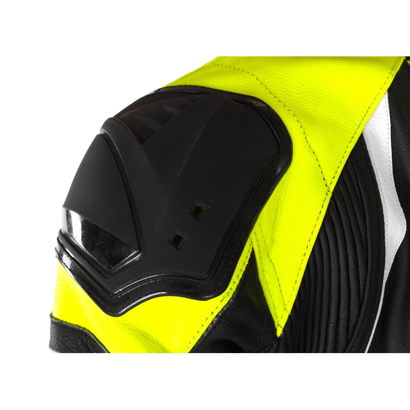 Motociklističko odijelo RSA GT2 crno-bijelo-fluo žuto rasprodaja
