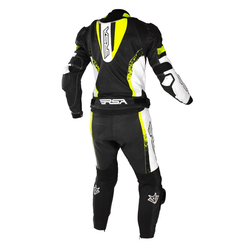 Motorističko odijelo RSA Imola 2 crno-bijelo-fluo žuto rasprodaja