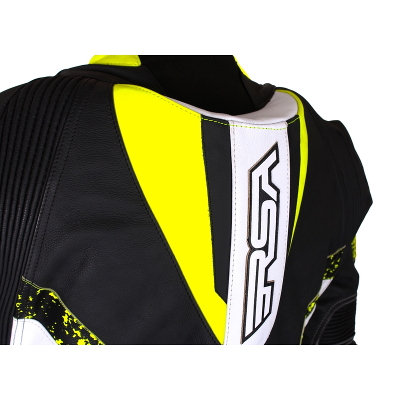 Motorističko odijelo RSA Imola 2 crno-bijelo-fluo žuto rasprodaja