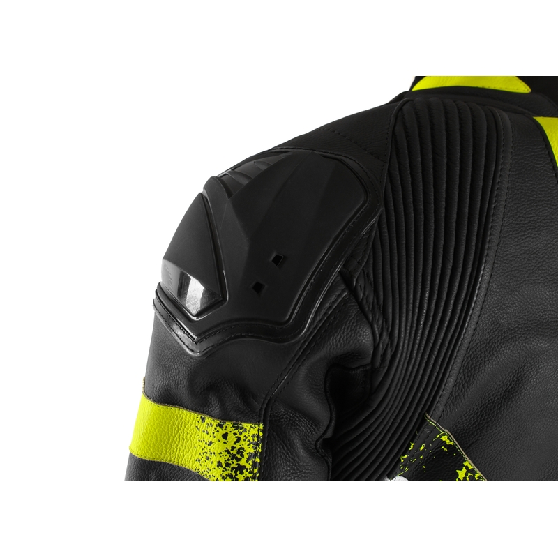 Motorističko odijelo RSA Imola 2 crno-bijelo-fluo žuto rasprodaja