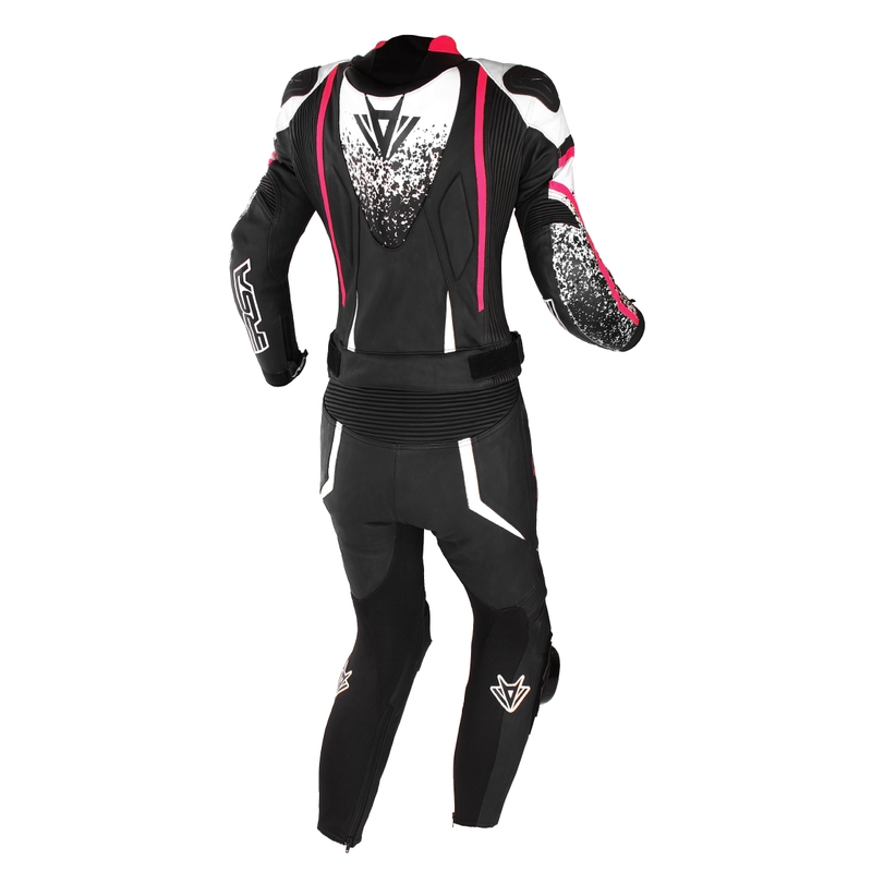 Žensko moto odijelo RSA GT2 crno-bijelo-fluo roza na rasprodaji rasprodaja