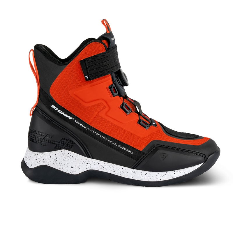 Shima Takeshi motorističke čizme crno-crvene