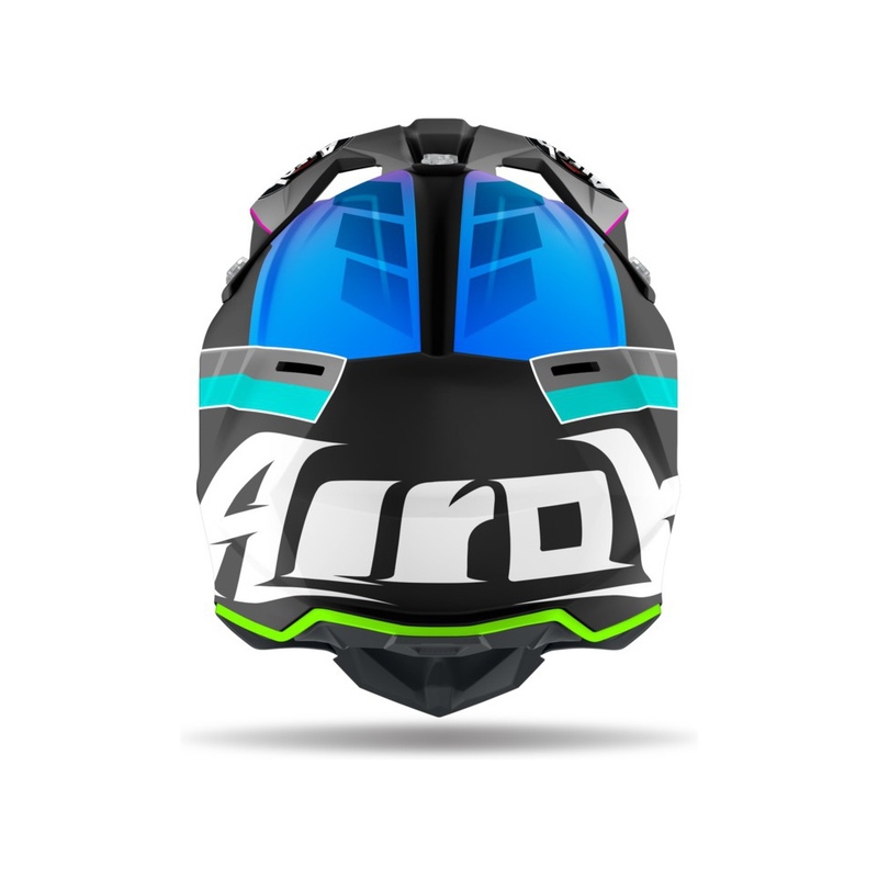 Dječja kaciga za motocross Airoh Wrap Prism crno-plava