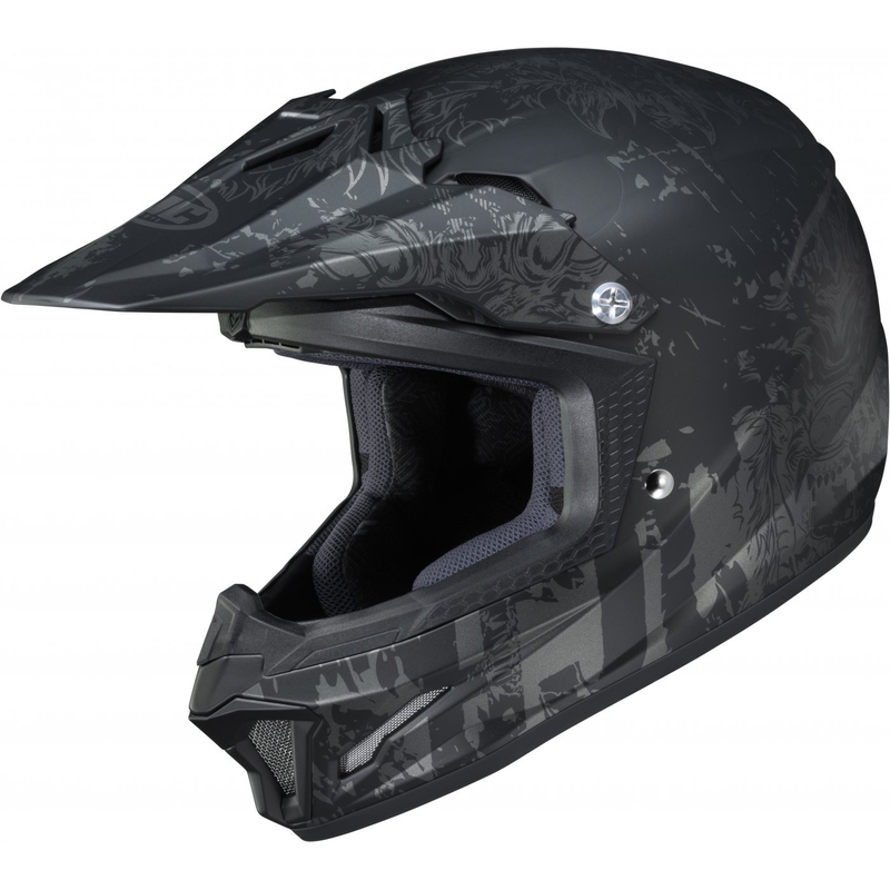 Dječja kaciga za motocross HJC CL-XY II Creeper MC5SF crno-siva