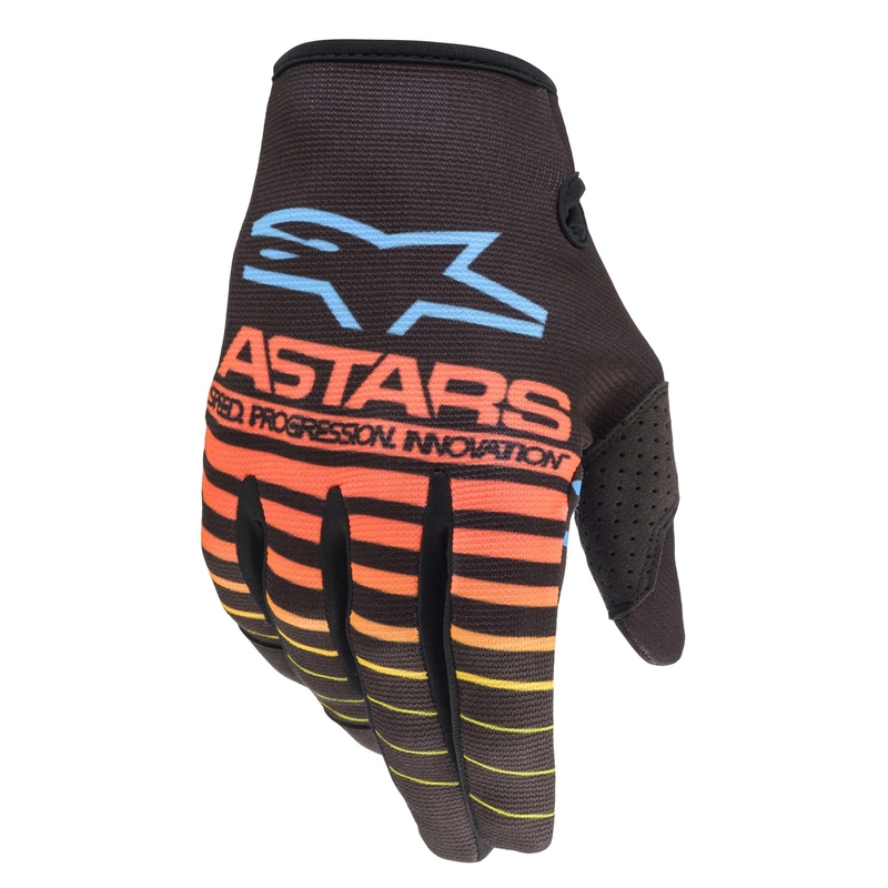 Alpinestars Radar dječje motokros rukavice crno-narančasto-fluo žute