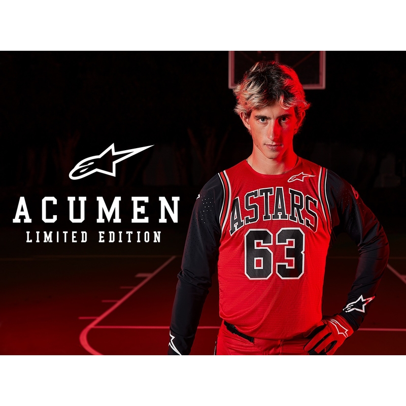 Dječji motocross dres Alpinestars Racer Acumen limited edition crveno-crno-bijeli