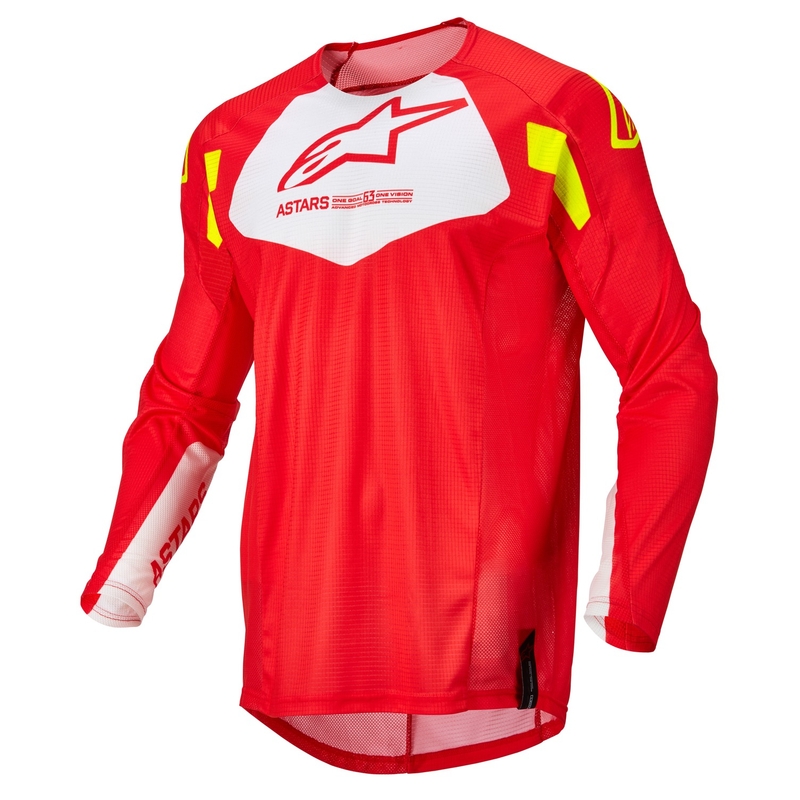 Dječji motocross dres Alpinestars Racer Factory fluo crveno-bijeli-fluo žuti rasprodaja
