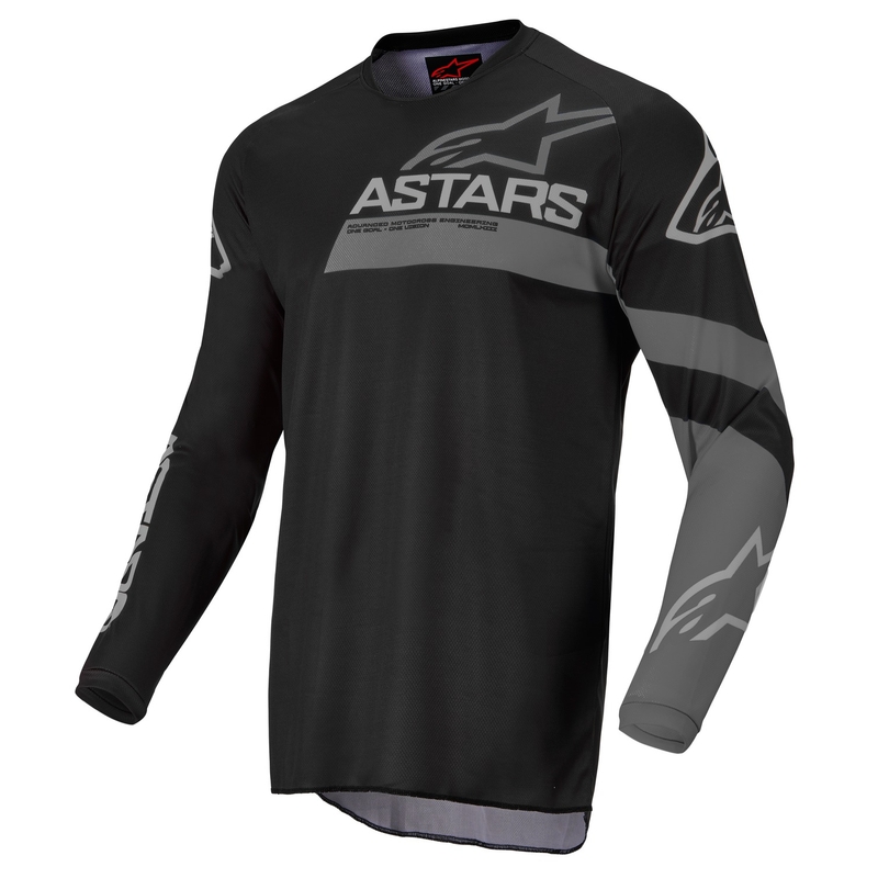Dječji motocross dres Alpinestars Racer Graphite crno-siv