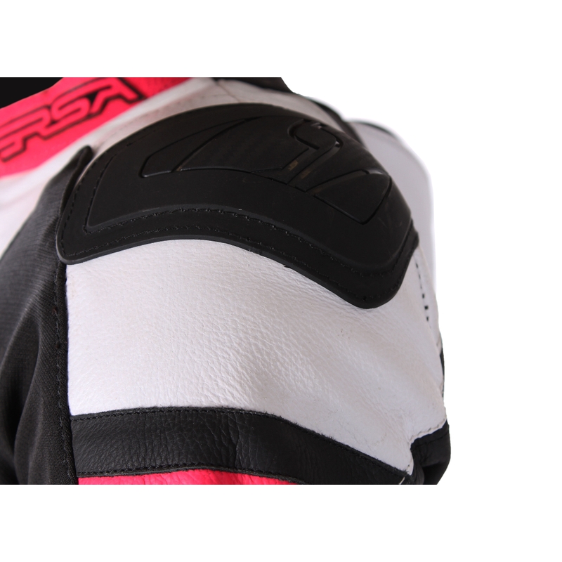 Žensko moto odijelo RSA GT2 crno-bijelo-fluo roza na rasprodaji rasprodaja